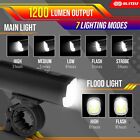 Blitzu Gator 1200 Lumen Bike Light Set Front   Back Usb-c Rechargeable Bright