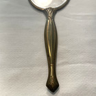 Vintage Handheld Vanity Mirror Metal Frame Gold Tone Victorian  13  Long 
