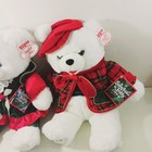 Vtg 1998 1999 Snowflake Teddy Bear Pair 22  Dan Dee Christmas Plush Lot With Tag