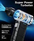Compressed Air Duster 110000 Rpm Electric Air Duster With 3 Nozzles New