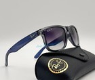 Ray-ban Rb4165 Justin 6596 t3 Polarized Sunglasses Blue Frame Gray Lens 54mm