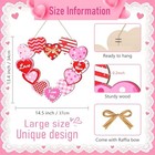 Valentines Day Heart Door Sign  Love Wooden Sign  Happy Valentines Day Be Mine 