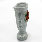 Vintage Porcelain Bud Vase Lusterware Opalescent Iridescent Handpainted Rose