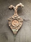 17th Century Italian Carved Leather Fireplace Bellows     Dante Alighieri    dragons