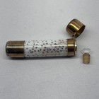 Antique Porcelain Perfume Scent Bottle Vial Gold White Floral Victorian Vanity
