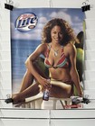 Vintage 2003 Miller Lite Mgd Sexy Ebony Bikini Beer Poster Miller Brew 18 X 13