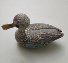 Vintage Miniature Hand Carved Wood Folk Art Duck Decoy Sculpture