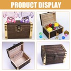  Wooden Box With Lock Small Treasure Chest Vintage Pirate Boxes Keepsake Lids