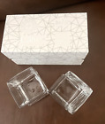 Joyjolt Carre Whiskey Scotch Glasses Barware Heavy - Lot Of 2