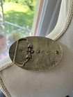 Vintage Silver And Gold Cowboy Boot Belt Buckle Western