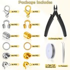 Acejoz 1200 Pcs Crimp Beads Supplies For Jewelry Making  Including Crimp Cove   