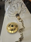 Waterford Crystal Hanging Lantern Chandelier 22    Tall Brass Irish Cut Crystal