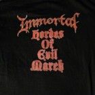 Immortal Black Metal Band Rare Hordes Of Evil March Vintage Large L T-shirt