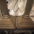 Vintage 1992 Godinger Corinthian Silver Plated Candlestick Pair Edwardian Pillar