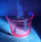 Vintage Selenium Cocktail Glass 12 Oz  Wide Mouth Heavy Bottom 1950 s  4  Tall