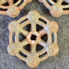 3 Old Vintage Water - Steam Iron Faucet Handle Steampunk Industrial Valve  Knob