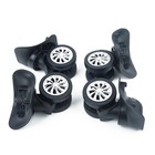4pc Luggage Suitcase Wheels Replacement Swivel Universal Swivel Wheel Black Dual