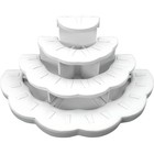 Ring Display White Faux Leather Holds 29 Rings Jewelry
