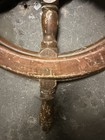 Vintage Wooden Ship Wheel Nautical Maritime Helm Wall Decor