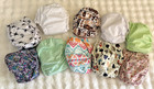Lot 10 Unisex Baby Cloth Diapers Snap Pocket Fuzzibunz Alva Wizard Lbb Nora Swim