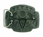 Texas State Flags Long Horn Bull Western Cowboy Enamel Metal Belt Buckle