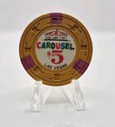 Carousel Casino Las Vegas Nevada  5 Casino Chip 1965 N1427