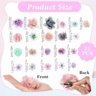 21pcs Silk Flower Hair Clips For Women Aesthetic Boho Floral Hairclips Flower