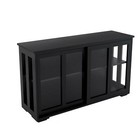 Storage Buffet Cabinet Glass Door Sideboard Console Display Table Dinning Room