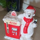 Coca-cola Polar Bear Vending Machine Cookie Jar  Red   White Soda Theme