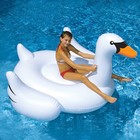 Swimline 70  Giant Swan Inflatable Animal Bird Ride On Swimming Pool Float
