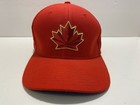 Team Nike Canada Leaf Gold Hat Cap Outline Men s Red Hockey Classic 99 Dri-fit