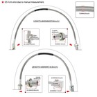 3pcs Front And Rear Brake Lines  Extended Stainless Steel Line    