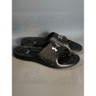 Under Armour Locker Iii Sandals Slip On Comfort Slides Black Men s Size 12