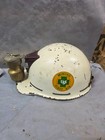 Vintage Antique Coal Miners Hard Hat Helmet Advertising Stickers Msa Uss Lamp