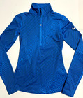 Nike   Pro Hyperwarm Series   Blue Thermal Pullover   1 2 Zip   Womens Xs  