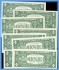 1957 1935 One Dollar Notes    1 Silver Certificate   Xf - Au - Unc   Blue Seal