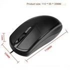 Usb 2 0 Optical Wired Scroll Wheel Mouse Pc Laptop Notebook Desktop Black Mice