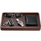 Wood Valet Tray For Men  Key Tray  Desk   Nightstand -darkbrown Dark Brown