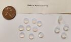 18 Pieces Vintage German Glass White Opal 7mm  Smooth Round Cabochons 4536