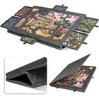 Wooden Jigsaw Puzzle Board Fits 1000 Pcs Portable Table W  6 Sliding Drawers Toy