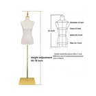 Easehome Dress Form Mannequin  Height Adjustable 54   -76    Leather Fem