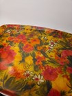 Vintage 60s Large 21 x16  Floral Mid Century Fiberglass Serving Tray Retro