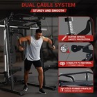 Smith Machine 2000lbs Power Cage Squat Rack For Home Gym Lat Pulldown Machines