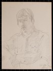 Bernd Sikora Male Portrait Study East German Art Sign Unique Drawing 1979