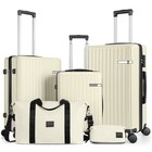 3 5 Piece Luggage Set Abs pc Hardshell Carry On Suitcase W spinner Wheels   Tsa 