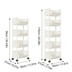 4-tier Rolling Storage Cart With Wheels     Slim Plastic Organizer Shelf Rack