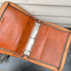Vtg Tooled Leather 3 Ring Binder Portfolio Organizer Western Floral Dwr