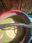 Large Handwoven Ghana Bolga Round Basket 16  Wide
