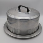 Vintage Regal Aluminum Cake Carrier 1950s Locking Lid W handle Mid Century Usa