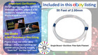 Fiber Optic Lighting Filament - 50ft Of 2 0mm End Glow Filament